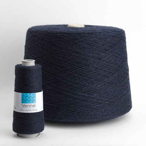 Recycled Yarn, Cotton Yarn Phildar ECOJEAN, Jeans Yarn, Light